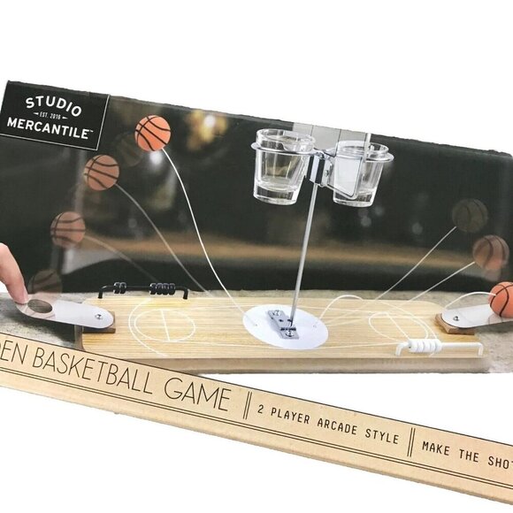 STUDIO MERCANTILE Wooden Basketball Shots Drinking Game NEW $40 Bar Man Cave New - Picture 9 of 9